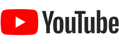 The image features the YouTube logo, which has a red play button icon next to the word "YouTube" written in black.