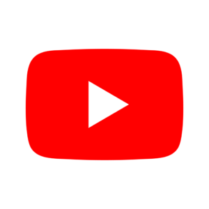 The image features the iconic YouTube logo, a red rectangle with rounded corners and a white play button in the center.