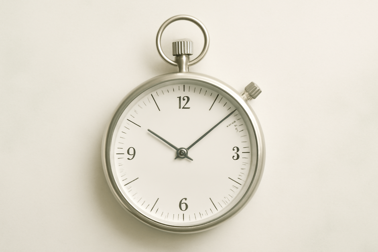 Photo of a stopwatch on a white backdrop