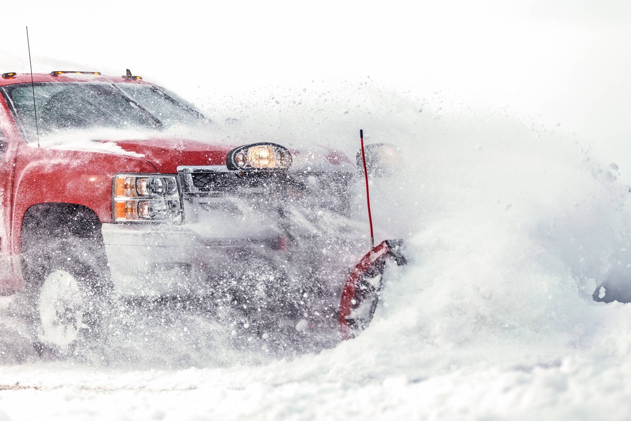 Chevrolet Pick-up Truck Plowing Fresh Snow